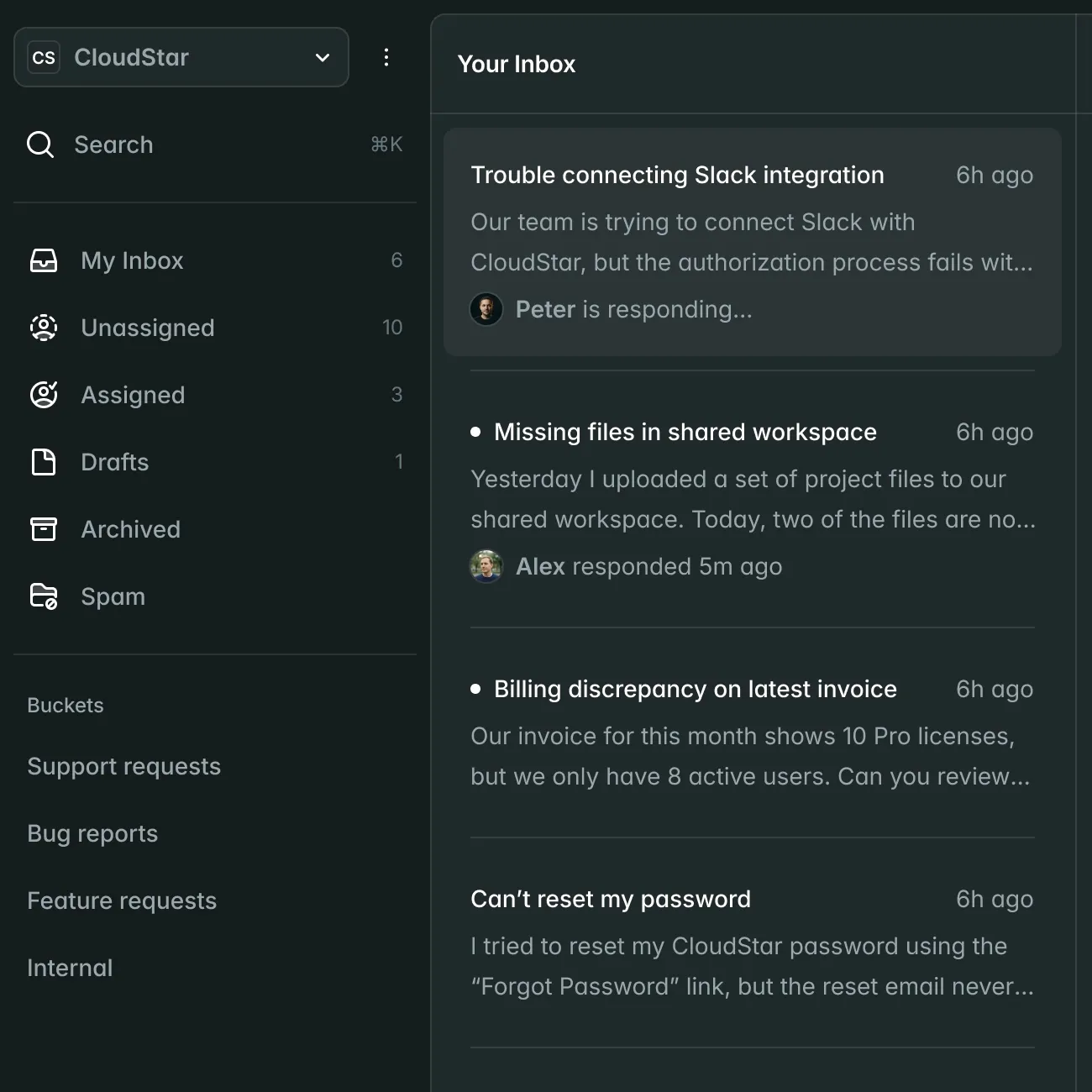 Archway broker portal showing a client case in dark mode